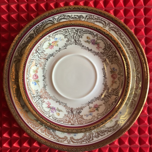BEAUTIFUL ANTIQUE SELTMANN  3 PIECE  TEACUP AND SAUCER